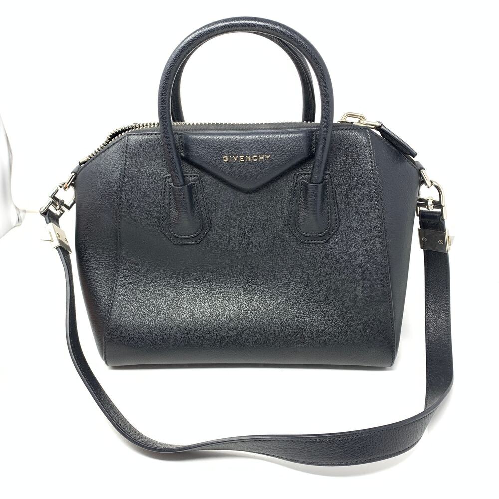 Givenchy Women's Antigona Small Grained Leather Bag Purse Black